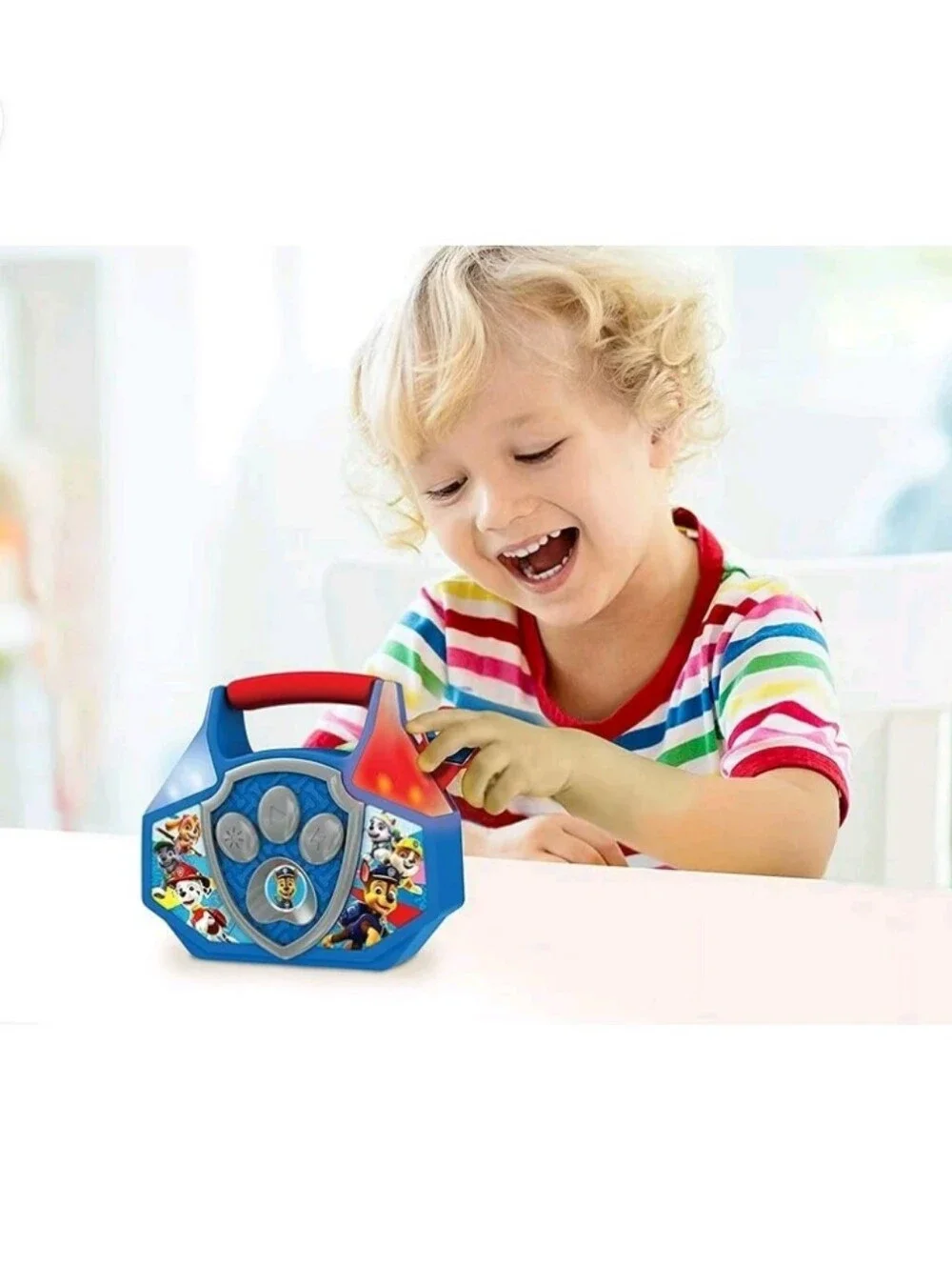 Ekids PAW Patrol Mini Boombox with Built-in Music Flashing Lights Kids Music Toy